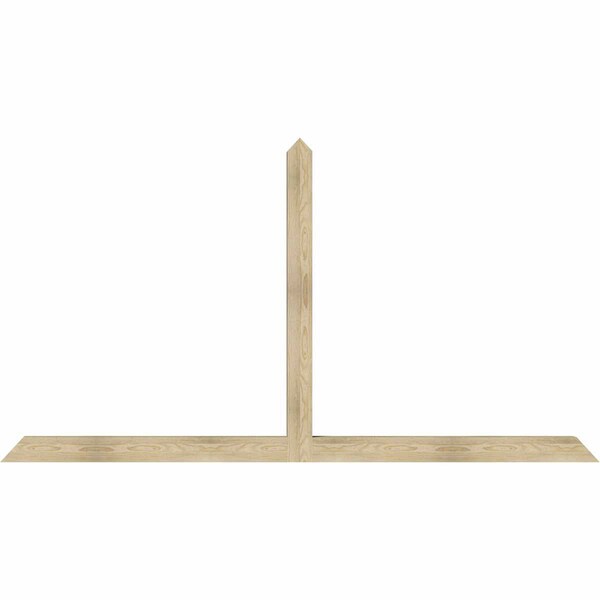 Ekena Millwork Portland Rough Sawn Timber Gable Bracket, Douglas Fir, 96"W x 52"H x 4"D x 4"F, 13/12 Pitch GBW096X52X0404POR00RDF - main